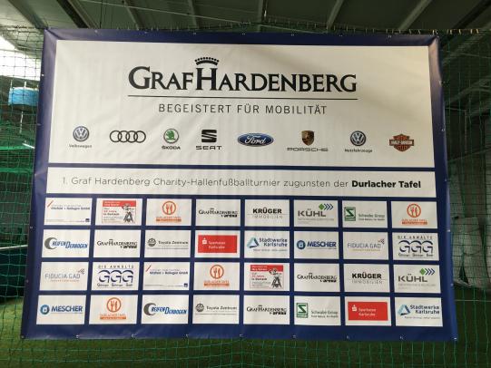 GGG sponsert das 1. Graf Hardenberg Charity Hallenfußballturnier zugunsten der Durlacher Tafeln